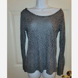leopard print long sleeve blouse